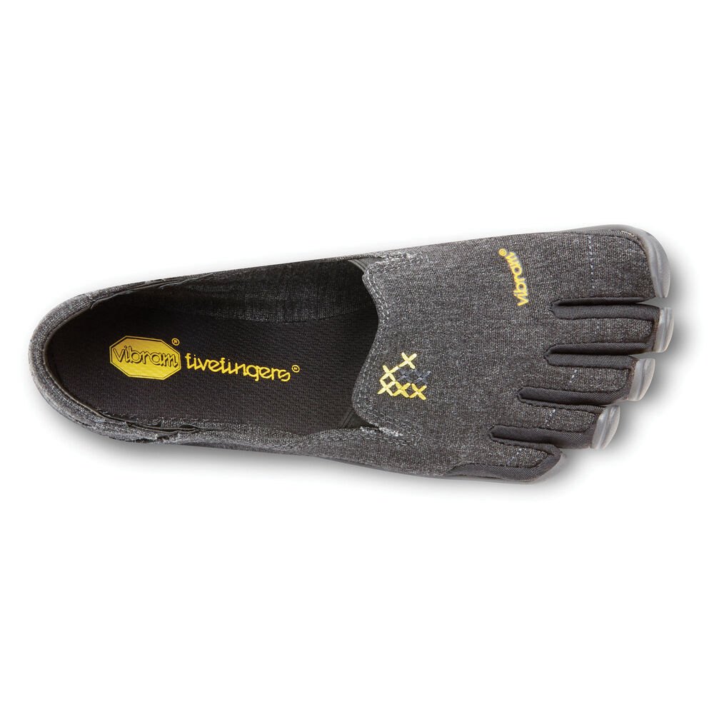 Zapatos Descalzos Mujer Negros - FiveFingers Cvt-Hemp - FYXSPO-291